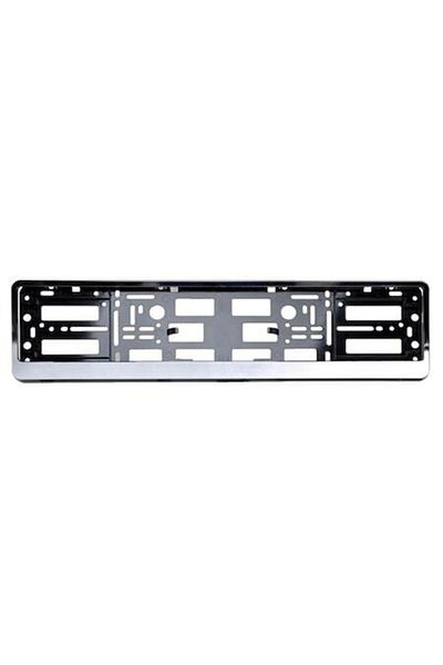 Palmonix Set of 2 premium license plate holders, silver