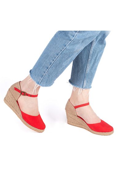 Star Tombis Real Handmade Straw Wedge Heel Linen Straw Women's Espadrille Handmade