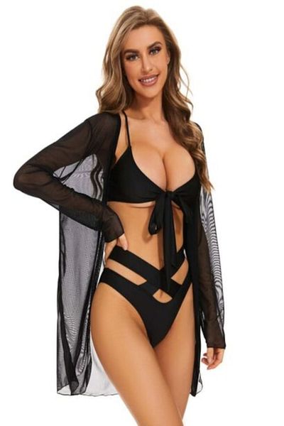 Tessero Tessero women's swimsuit set, 3 pieces, size M INTL, black