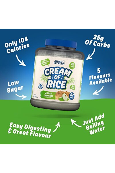 applied nutrition Cream of Rice - High Carbohydrate Supplement, 2kg (Apple Crumble)