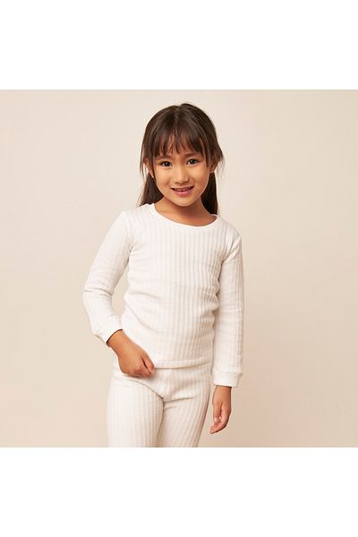 Juniors Textured Thermal T-Shirt And Pyjama Set