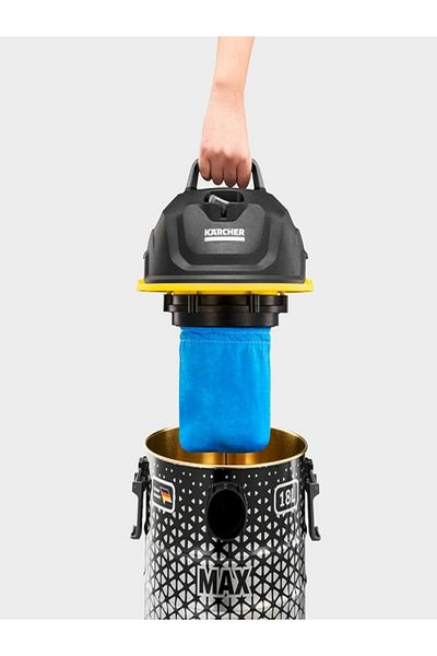 Karcher 1500W DVAC Large Operating Radius Drum Vacuum Cleaner Black and Silver 18 Liter JE1.723-970