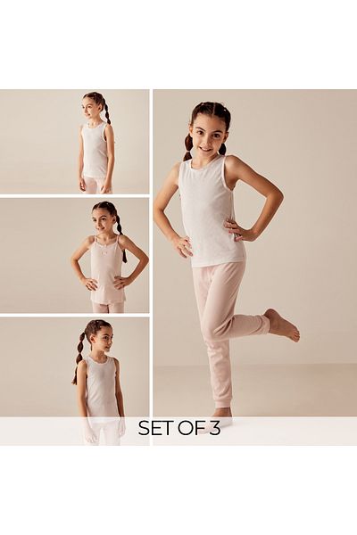 Juniors Textured Sleeveless Thermal Vest