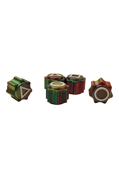 OEM Gonggi game set with stand, Squid Game, 3D printed, green red yellow