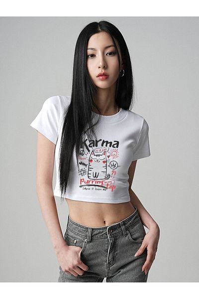 DEEFWEAR Μικτό εμπριμέ Trend Printed Crop Top