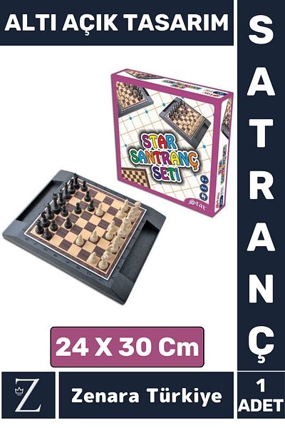 Zenara Educational Family Home Friend Camping Picnic Intelligence Strategy Skill Developer Six Open Boxed Chess