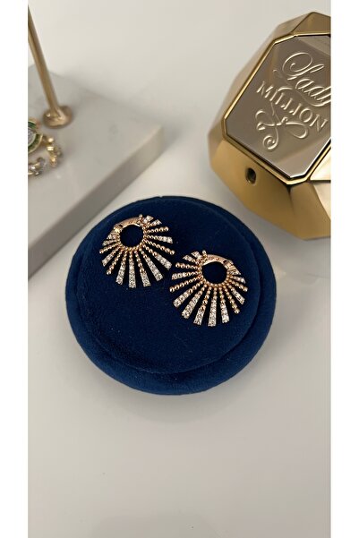SU PERİSİ TAKI BİJUTERİ Vip Series Gold Sun Model Earrings