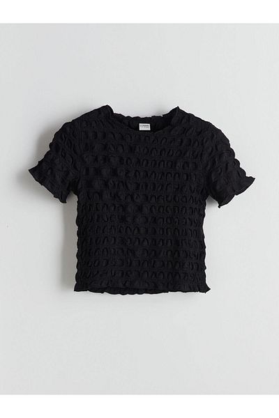 LC Waikiki Tricou crop pentru fete cu gât crew (S5)
