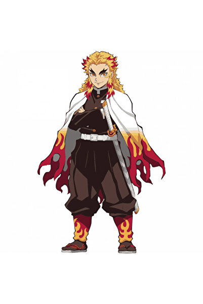 INOVATIX Set de 8 piese, autocolant Senjuro Rengoku Demon Slayer, INOVATIX®. ...