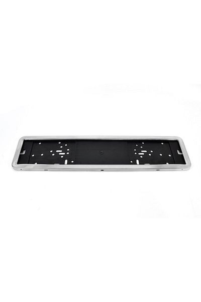 OEM Placuta inmatriculare auto, Inox, Argintiu/Negru