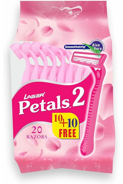 Laser Petals 2 Shaving Razors For Women 10+10 units