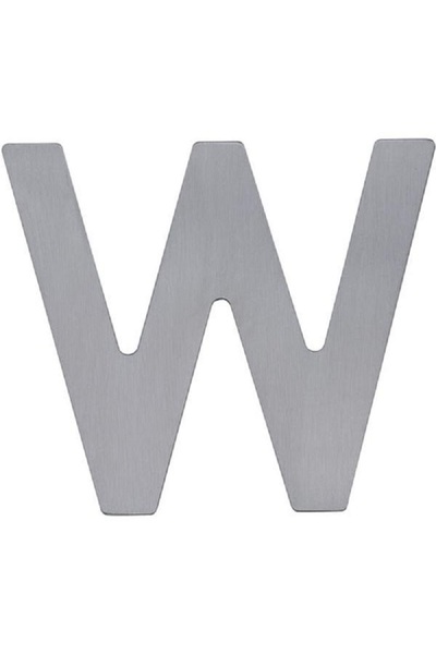Roco فينيل معدني كلاسيكي بحرف "W" فضي ذاتي اللصق