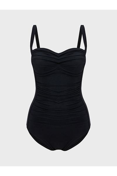 LC Waikiki Lcw Dream Women's Swimsuit with Stitched Pads and Drawstring Detail