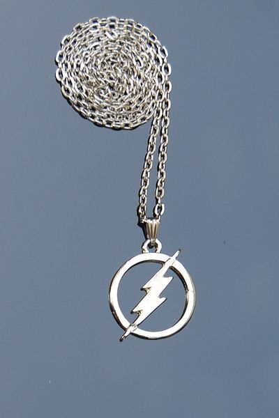 Rua Jewelry The Flash Lightning Necklace - Silver Color Classic with Chain
