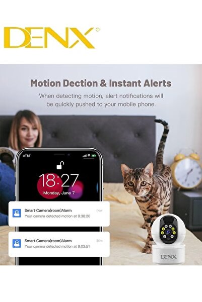 Denx High-resolution surveillance camera with 3.0 MP, featuring colored night vision, DX2258