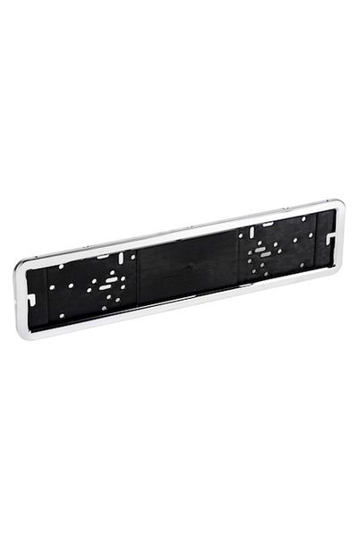 motor starter License plate holder, silver stainless steel
