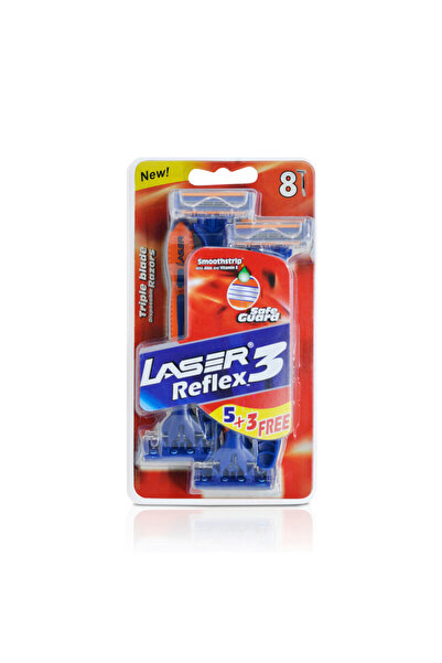 Laser Reflex 3 Shaving Razor, 8 Pieces