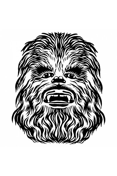 INOVATIX Set de 8 piese, autocolant Star Wars Chewbacca, INOVATIX®. 6 cm