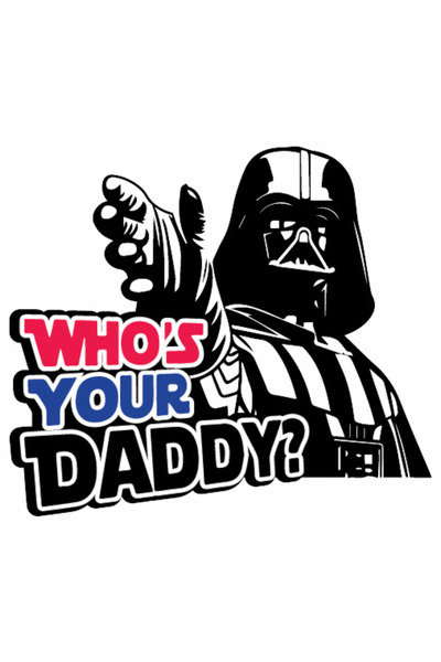 INOVATIX Set de 8 piese, Autocolant Star Wars Darth Vader Cine e tăticul tău,...