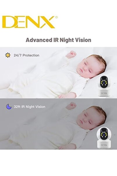 Denx High-resolution surveillance camera with 3.0 MP, featuring colored night vision, DX2258