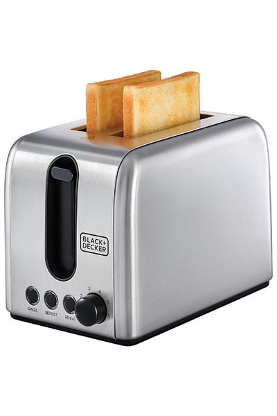 Black&Decker 1050W Stainless Steel 2-Slice Toaster