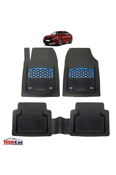 TEAMCAR ® Car Mats Tray Type Compatible With Bmw X6 G06 Suv (2019–2025) Blue