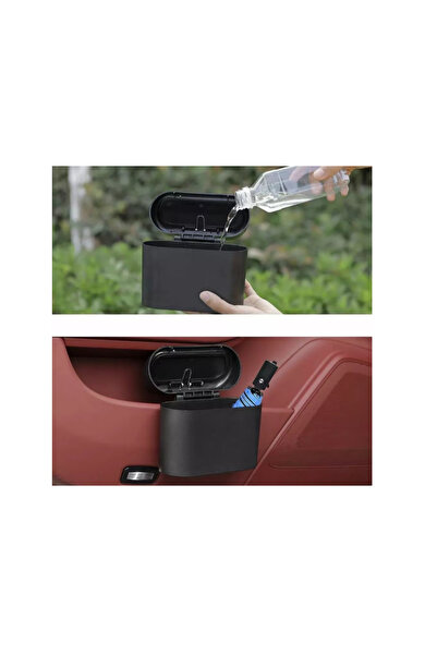 OEM Car Trash and Storage Bin, Attachable and Waterproof 15.5 x 6.5 x 14 cm, Black