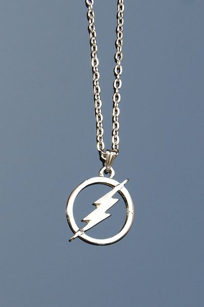 Rua Jewelry The Flash Lightning Necklace - Silver Color Classic with Chain