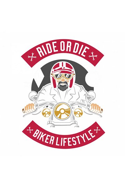 INOVATIX Set de 8 piese, autocolant Ride of die Biker Lifestyle, INOVATIX®. 6 cm