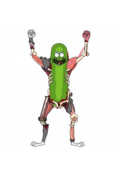 INOVATIX Set of 8 pieces, Sticker Rick and Morty Pickle Rick victorious, INOV...