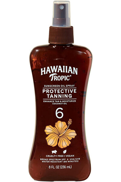 Hawaiian Tropic Dark Tanning Oil, Spray Pump, SPF 6,236 ml-1 pc