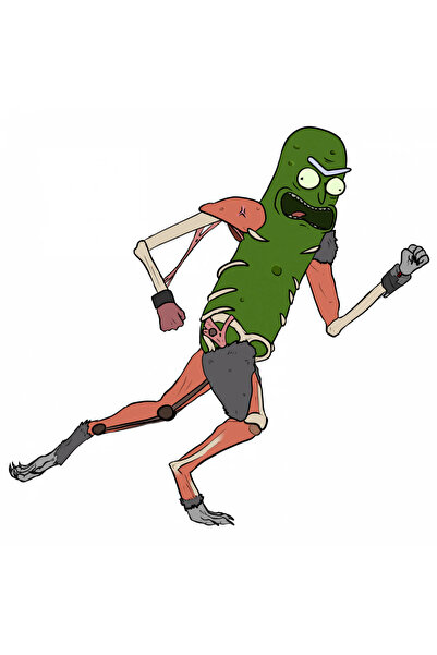 INOVATIX Set de 8 piese, autocolant Rick și Morty Pickle Rick alergând, INOVA...