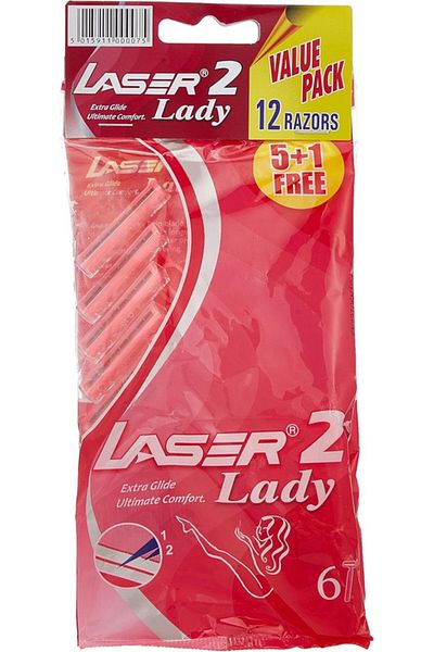 Laser 2 Lady Shaving Razor - 12 Pcs
