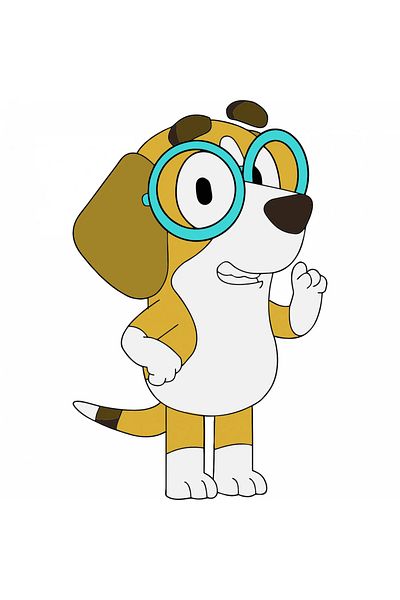 INOVATIX Set of 8 pieces, Sticker Rosie Heeler Bluey, INOVATIX®. 6 cm