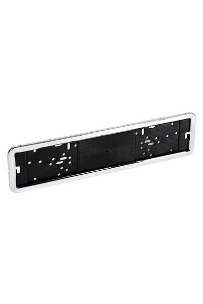 motor starter License plate holder, silver stainless steel