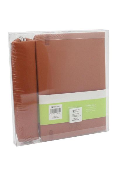 Roco Journal Stationery Set 2 Items Brown