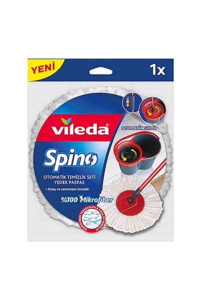 Vileda Spino Ultra Easy Wring and Clean Microfiber Spin Mop Refill White