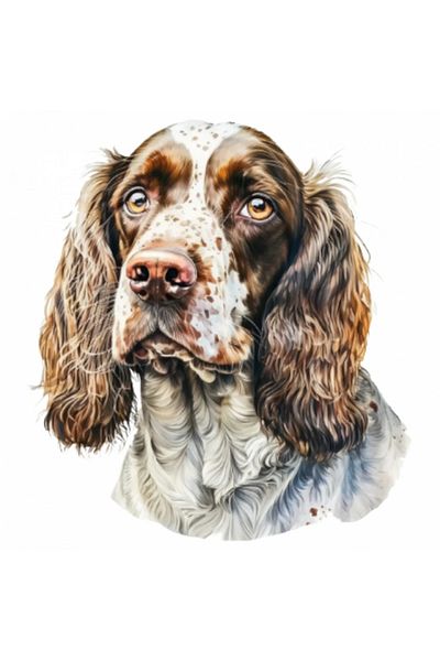 INOVATIX Set of 8 pieces, English Springer Spaniel portrait sticker, INOVATIX®. 6 cm