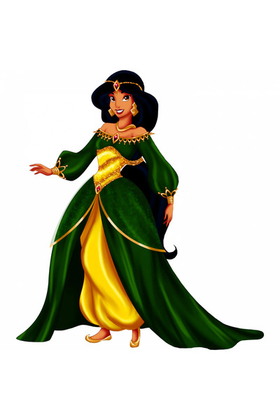 INOVATIX Set de 8 autocolante, frumoasa prințesă Jasmine, INOVATIX®. 6 cm