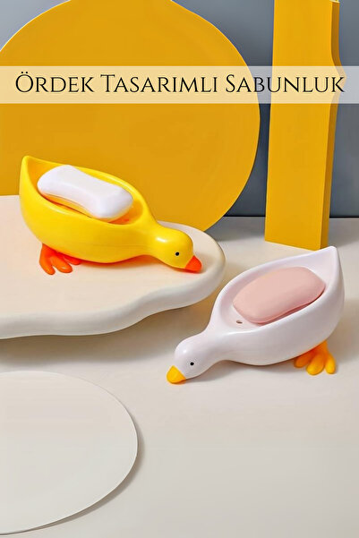 Emmaisie Kendiliğinden Su Boşaltmalı Sevimli Ördek Tasarımlı Lavabo Üstü Sabu...