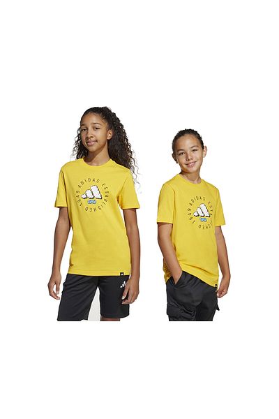 adidas J Fun Tee Children's Casual T-Shirt Ji6688 Yellow