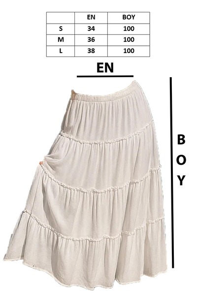 sportiness Bohemian Style Lined Layered Flounce Summer High Waist Maxi Long Skirt