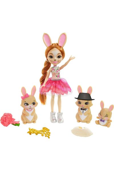 mattel Set de joaca Royal Enchantimals - Brystal Bunny si Familia iepurasilor