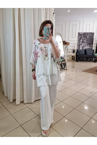 pudubutik Wide Leg Ecru Aerobin Trousers