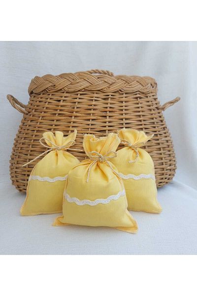 Hobizer 9X14 cm Multi-Purpose Cookie Henna Lavender Cookie Bag with 20 Cute Wavy Stripe Decorations