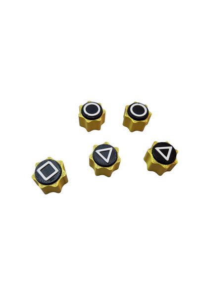 OEM 3DONE MODELS Gonggi gold and black game set, Squid Game, 3D printed
