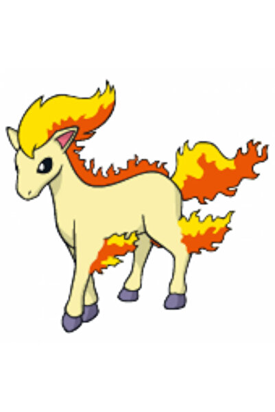 INOVATIX Set de 8 piese, autocolant Pokemon Ponyta, INOVATIX®. 6 cm