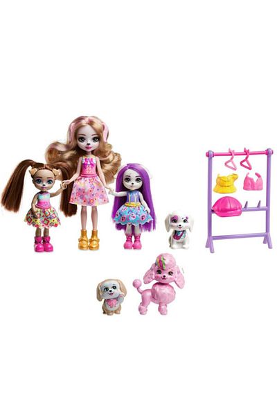 mattel Play set Enchantimals, Glam Party, Dwyla Dog Family