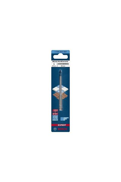 Bosch Expert Hex-9 Hard Ceramic Drill Bit Silver and Blue