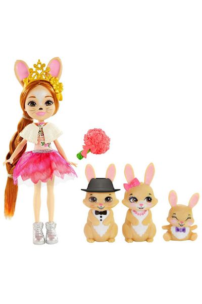 mattel Set de joaca Royal Enchantimals - Brystal Bunny si Familia iepurasilor